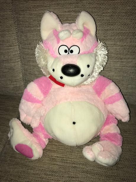 Veľký ružový plyšák - mačka,