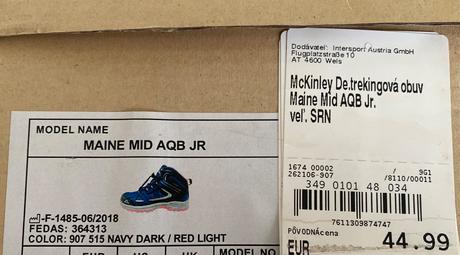 Turistické topánky, mc kinley,34