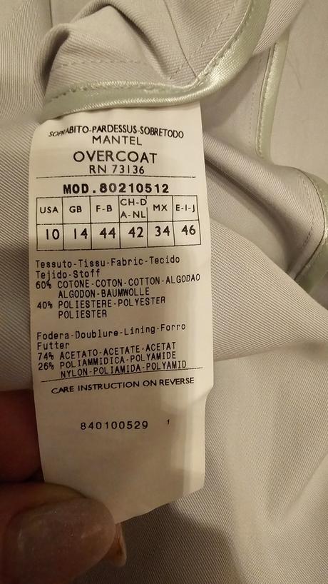 Trenčkot, prechodný kabat max&co., 38