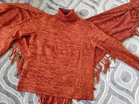 Pulóver -rolak s maxi šálom 3, m