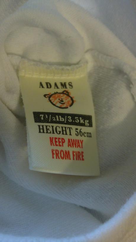 Biele bodynko ,zn.adams, adams,56