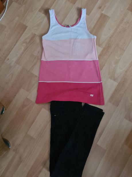 Ružovo biele tielko, house,xs