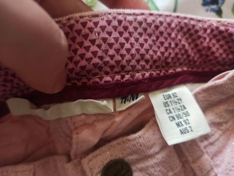 Manchestrová sukňa s trblietkami, h&m,92