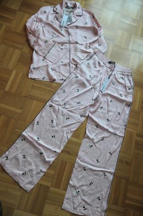 Karl lagerfeld orig. luxusne satenove pyzamo s-l, l / m / s