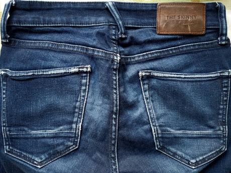 Tmavomodré skinny rifle 28/32, c&a,28