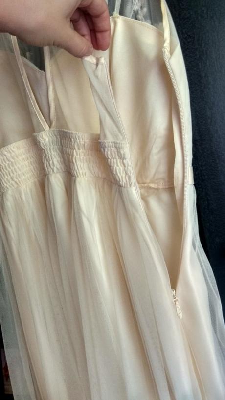 Spoločenské šaty sampaňovo-žlté, m