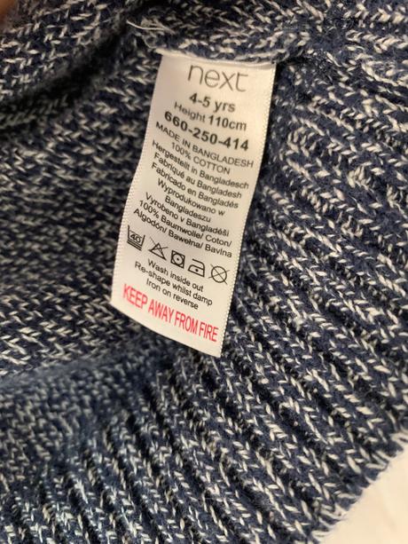 Modrý sveter next 110, next,110