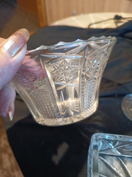 Brúsené sklo plus miska, 