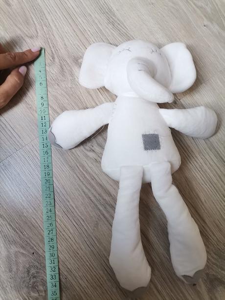 Plyšový sloník mojkáč - biely alebo sivý, 