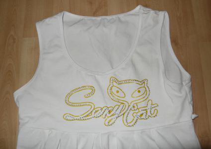 Biele tielko "sexicat", m