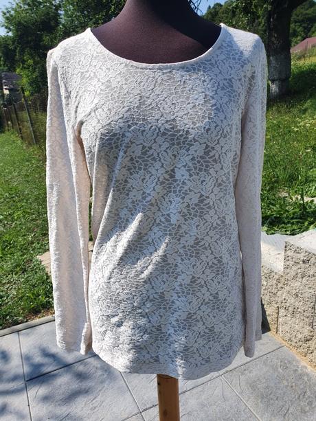 Čipkované tričko, marks & spencer,l