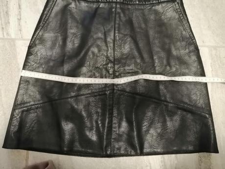 Kožená čierna a-sukňa zara,vs-m,ekokoža, zara,s
