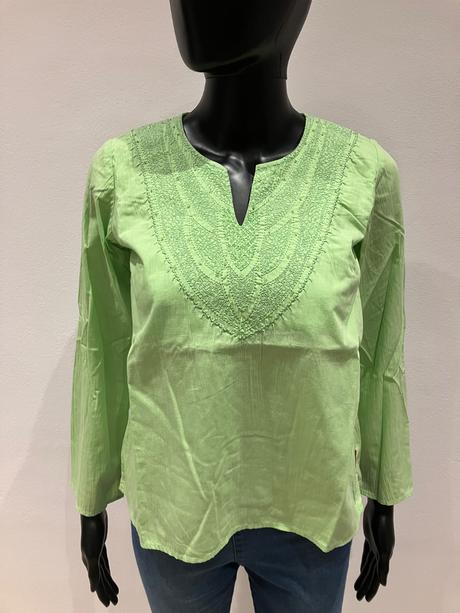 Dámska zelená blúzka s vyšívaným vzorom (m), s.oliver,m