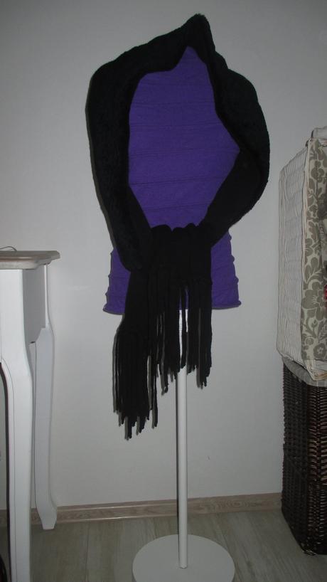 Zimný masívny šál s kapucnou, h&m