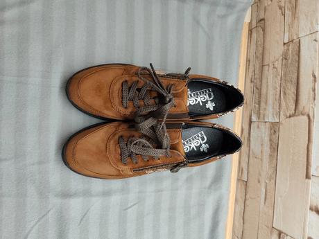 Rieker 39 - dámske hnedé kožené topánky, rieker,39