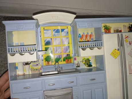 Modrá kuchynka pre barbie, 