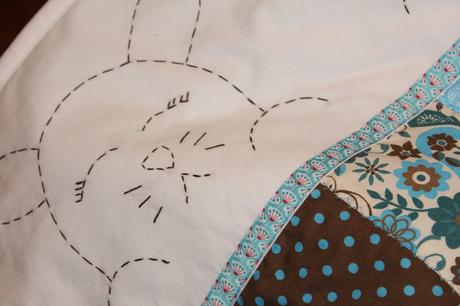 Tyrkysovo-hnedá  detská deka, 