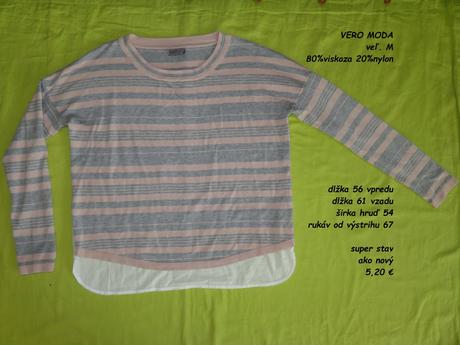 Tenký pulóvrik s blúzkovým patentom, vero moda (m), vero moda,m