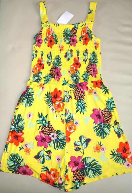 158/164 h&m kvietkovany overal,playsuit,13-14 r., h&m,164