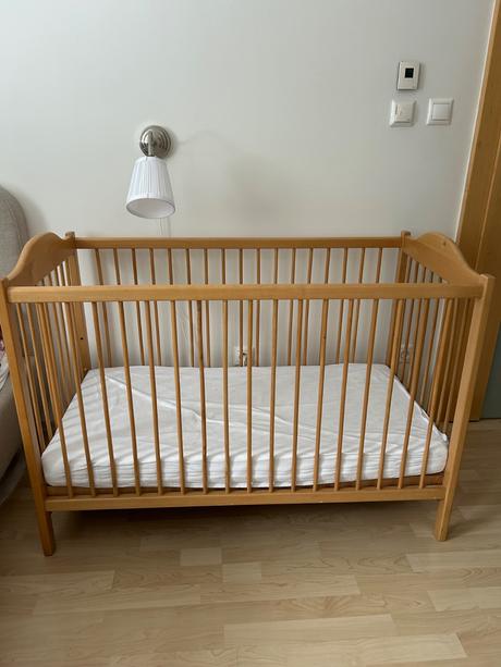 Drevená detská postieľka 120x60 cm, šírka (cm): 60,dĺžka (cm): 120