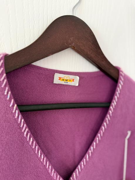 Vlnený kardigan s ozdobným výstrihom, m