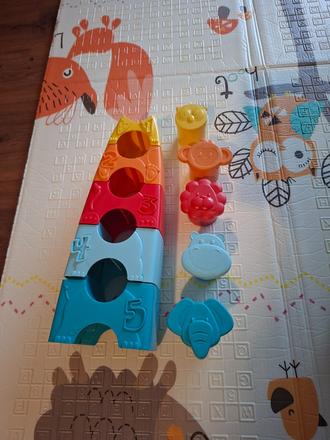 Montessori sada 2 x veža a 2 x mojkáčik, 
