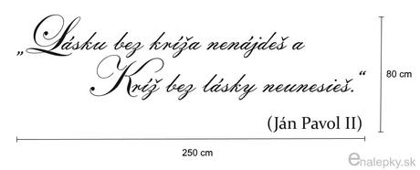 Kresťanské nálepky na stenu - láska a kríž, 