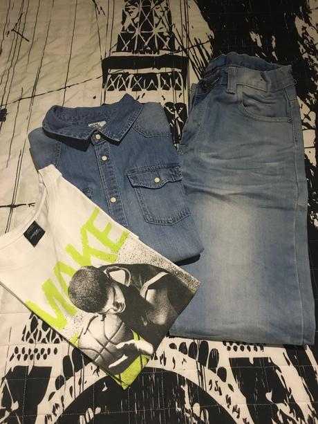 Frajerské rifle+košeľa+tričko, denim co,158