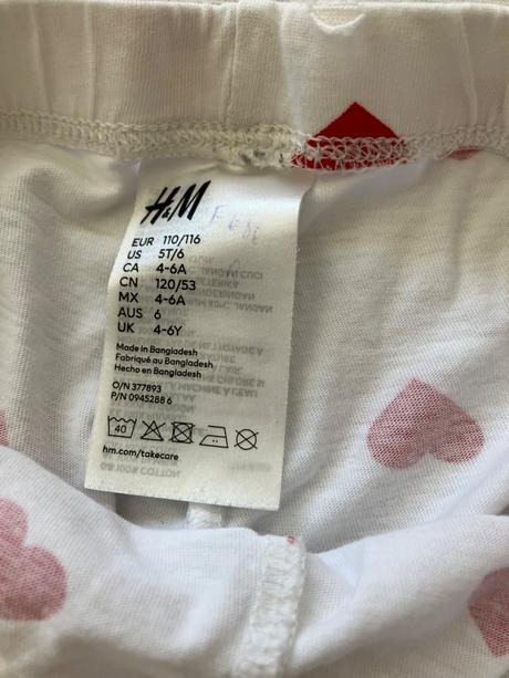 Pyžamo tenšie, h&m,110