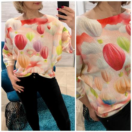 Vzorované ležérne svetrové tričko, l / m / s / xl