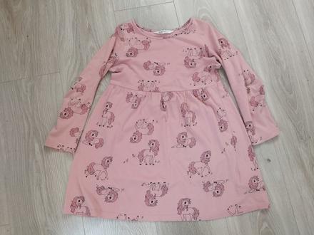 Bavlnené šaty na leginky, h&m,122