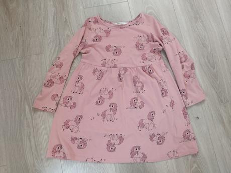 Bavlnené šaty na leginky, h&m,122