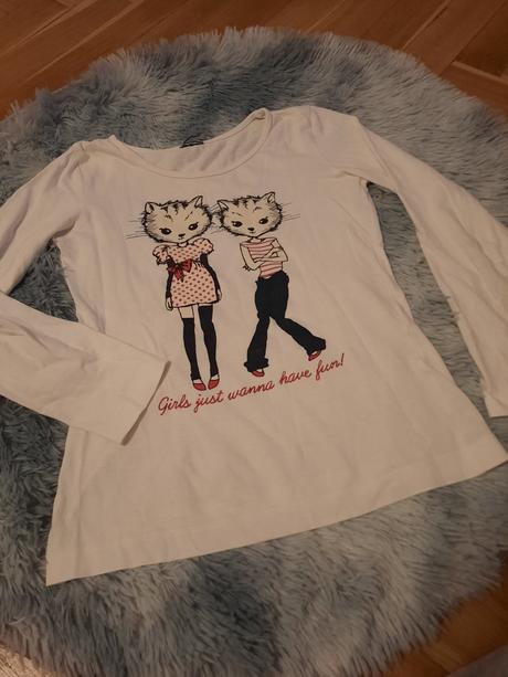 Tričko s mačičkami 140/146, 140
