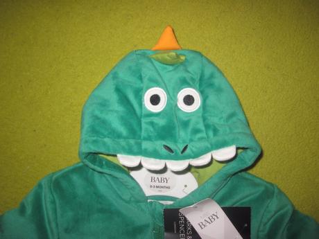 Velurovy overal drak - s postou, marks & spencer,62