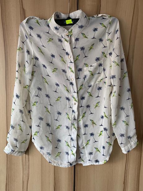 Blúzka s papagájovým vzorom, s