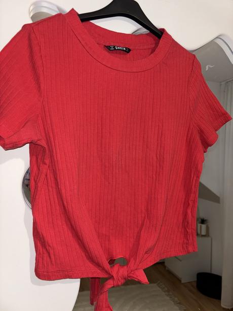 Tričko s uzlom shein s/m, s