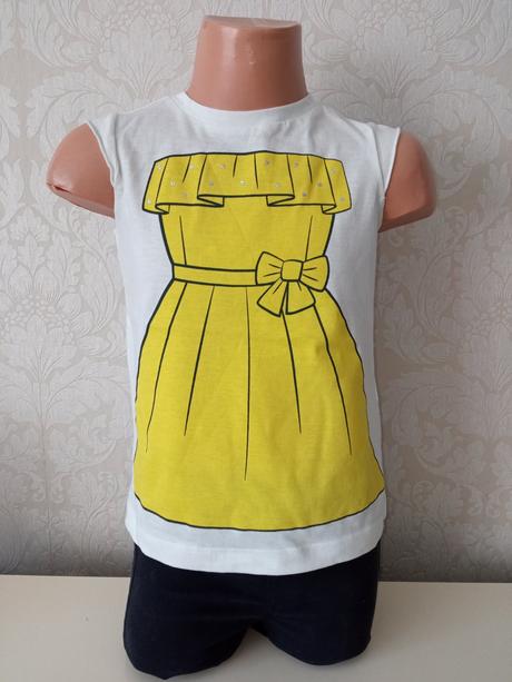 Dievčenské tričko krátky rukáv s kamienkami (92), original marines,92