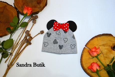 Čiapočka minnie s uškami a mašľou obvod 42-52 cm, 68 - 134