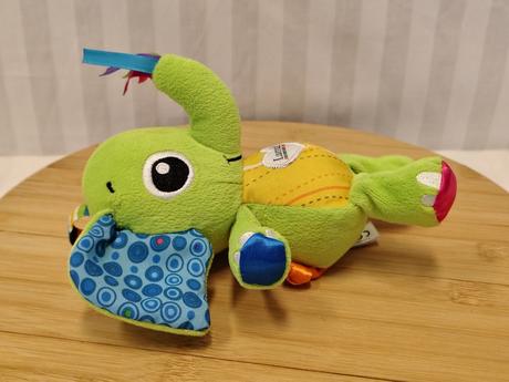 Retro interaktívny sloník s rolničkou, lamaze 20cm,