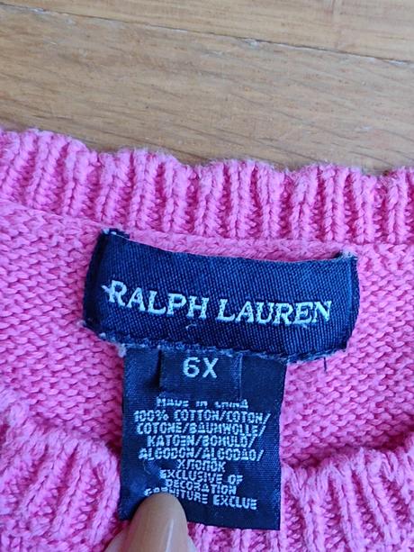 Ralph lauren originál dievčensky sveter 6r, ralph lauren,122
