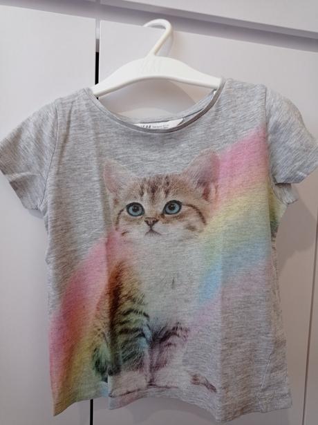 Tričko h&m mačička, h&m,104