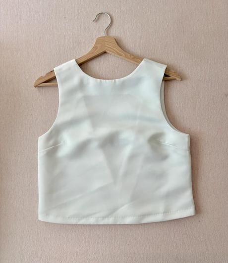 Elegantný biely top s mašľou, h&m,s