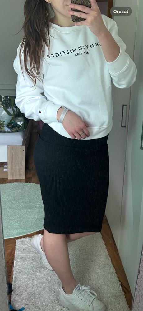 Tommy hilfiger biela mikina, tommy hilfiger,m