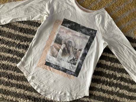 Krémové tričko 146/152, h&m,146