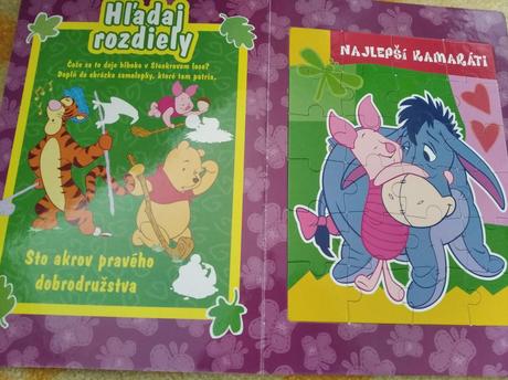 Macko puf - knižka s nálepkami a puzzle,