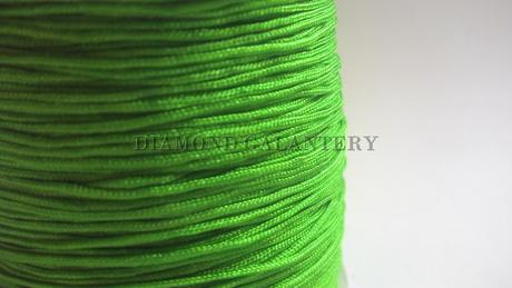 Shamballa šnúrka nylonová 0,8 mm - jablčkovo zelen, 