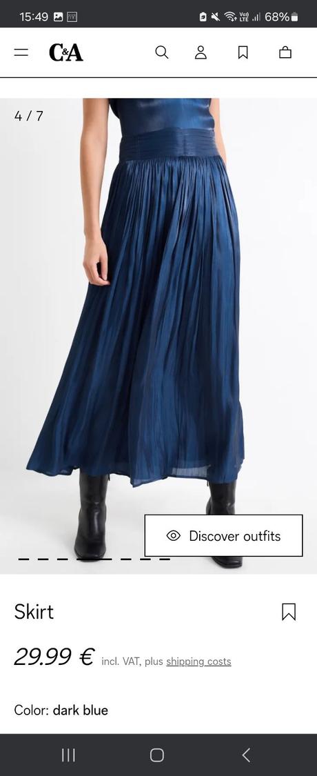 Spoločenská sukňa vel.34/36, c&a,s