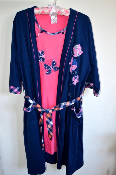 Kojenecká nočná košeľa so županom, vienetta secret,l - xxl