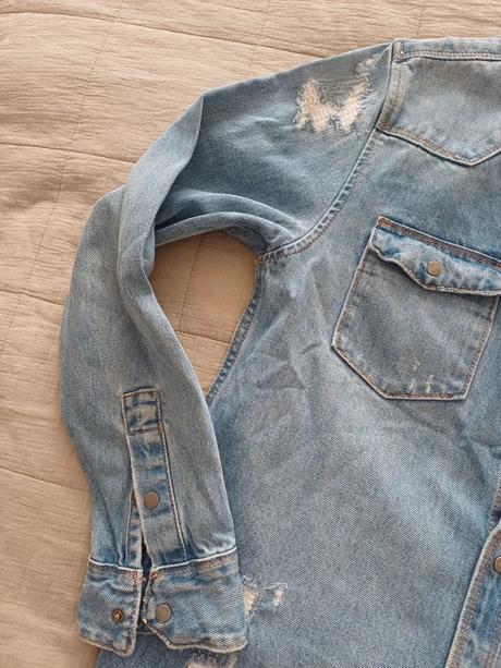 Hrubá pánska riflová košeľa/bunda zara man č.s/m, zara,m