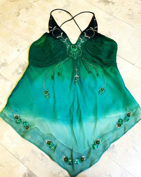 Smaragdový top fairycore, 40